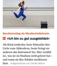 Spiegel Online - Start: Mein erstes Jahr - Berufseinstieg als Musiksch